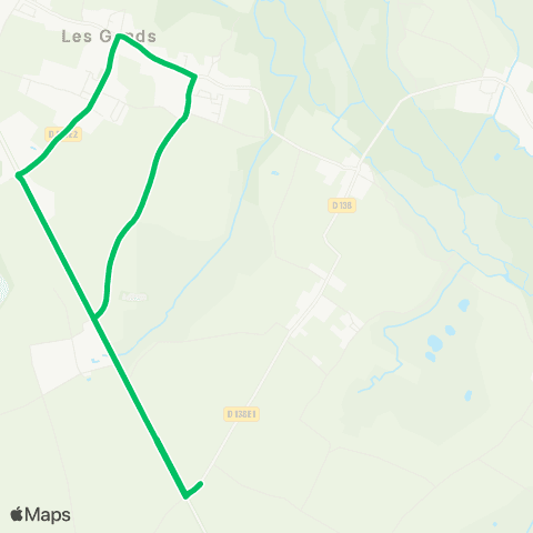 BUSS Les Gonds >< Courcoury map