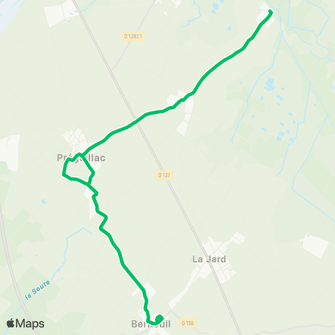 BUSS Berneuil >< Préguillac map