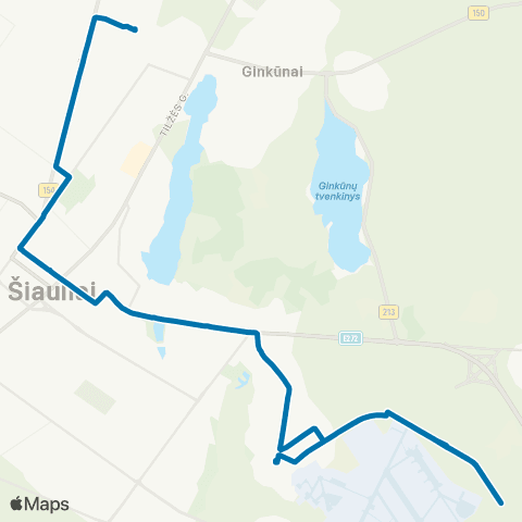 Busturas Savanorių Žiedo St. – Zoknių Žiedo St. map