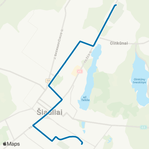 Busturas Ginkūnų Kapinių Žiedas - Muitinės St. map