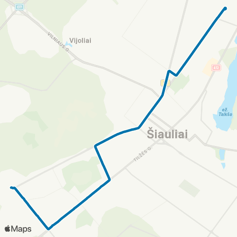Busturas Pakruojo Žiedo St. – Dainų Žiedo St. map