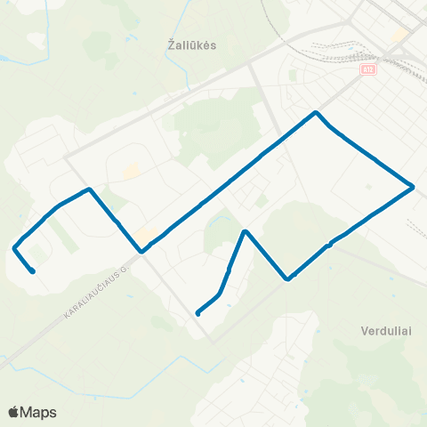 Busturas Gytarių Žiedo St. - Pramonės G. - Gegužių Žiedo St. map