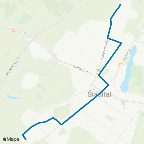 Busturas Gamybos Žiedo St. - Gytarių Žiedo St. map