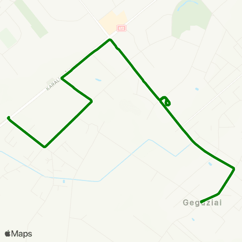 Busturas Lieporiai - Gegužių Kaimas map