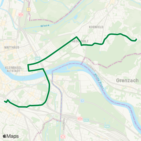 BVB - Basler Verkehrs-Betriebe Basel, Bahnhof SBB - Basel, Tinguely Museum map