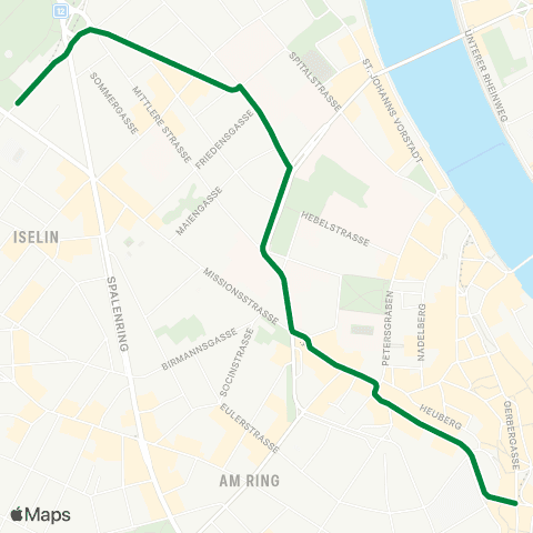 BVB - Basler Verkehrs-Betriebe Basel, Strassburgerallee - Basel, Theater map