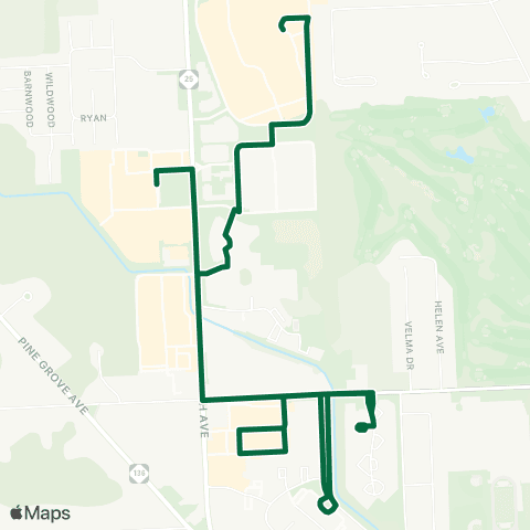 Blue Water Area Transit Route 8 map