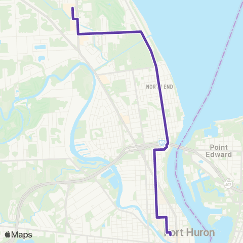 Blue Water Area Transit Route 6 map