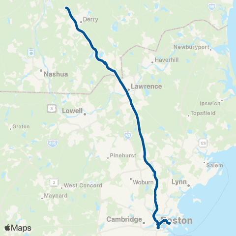 Boston Express I-93 - Boston Logan Airport map
