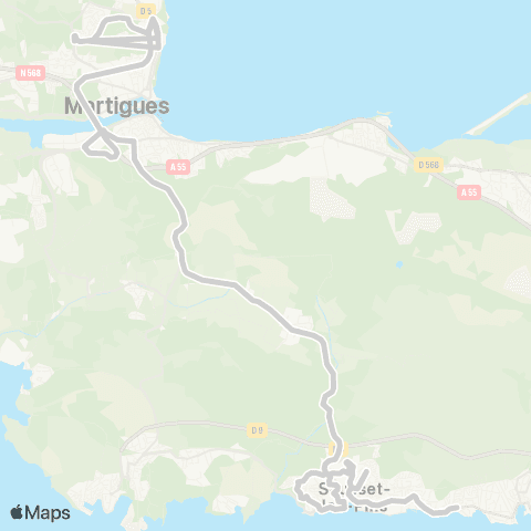 leCar Ensuès - Carry - Sausset - Martigues map