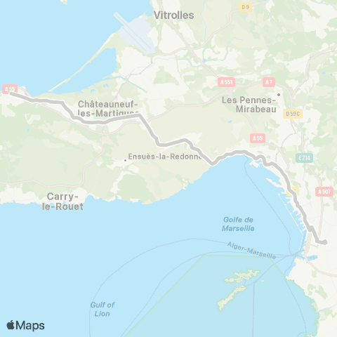 leCar La Mède - Châteauneuf - Marseille map