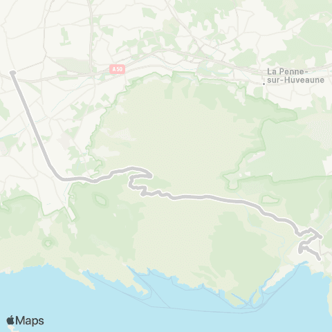 leCar Cassis - Marseille via Gineste map