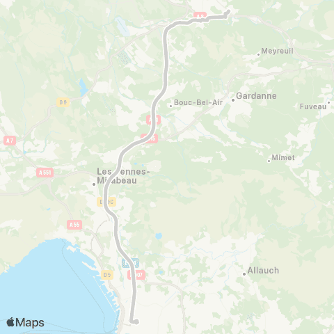 leCar Aix Mauriat-Marseille map