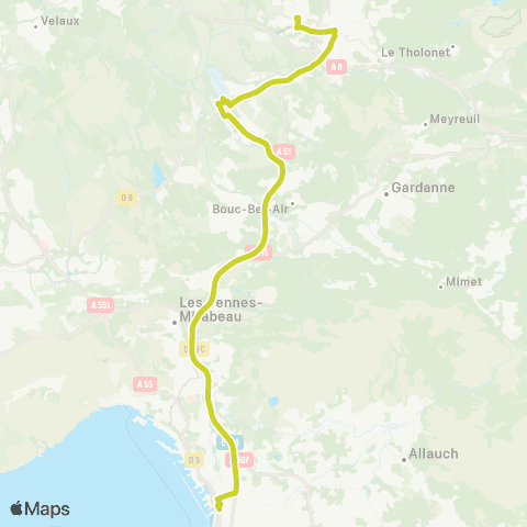 leCar Aix - Marseille Arenc map