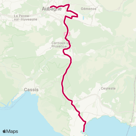 leCar La Ciotat - Aubagne map