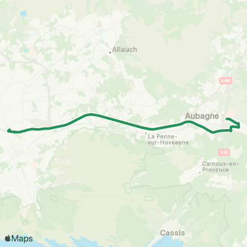 leCar Aubagne les Paluds - Marseille map