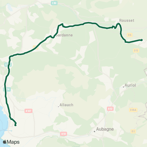 leCar Trets - Marseille map
