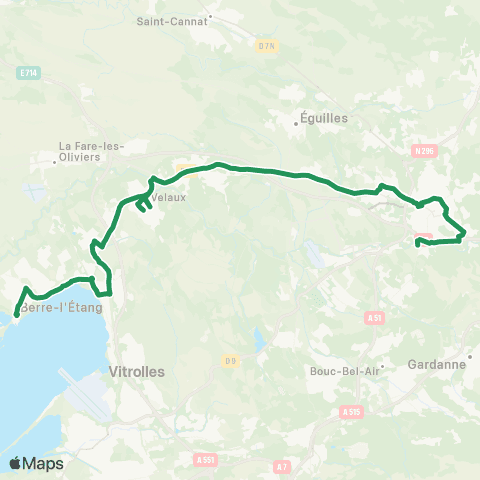 leCar Berre l'Etang - Aix map