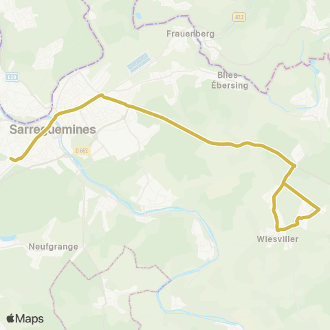 CABUS Woelfling / Sarreguemines map