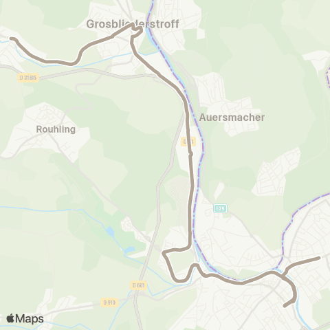 CABUS Lixing / Grosbli / Sarreguemies map