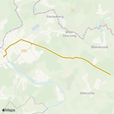 CABUS Woelfling / Sarreguemines map
