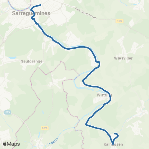 CABUS Vallée de la Sarre / Sarreguemines map