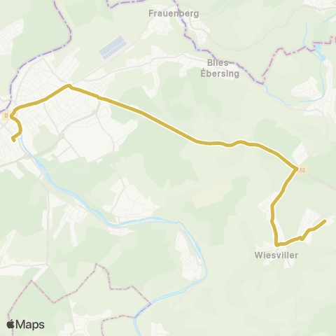 CABUS Woelfling / Sarreguemines map