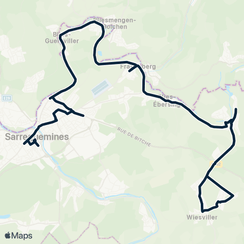 CABUS TAD Woelfling / Bliesbruck / Sarreguemines map