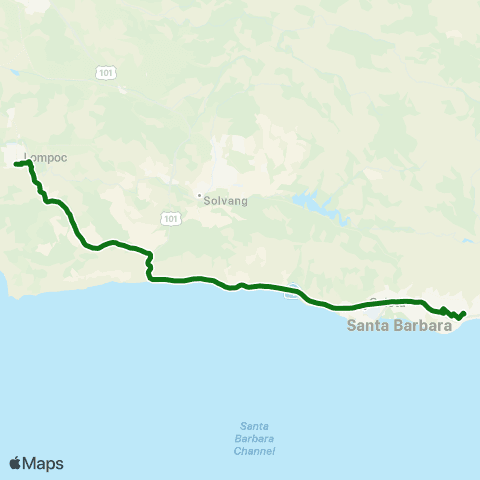 Clean Air Express - Santa Barbara map