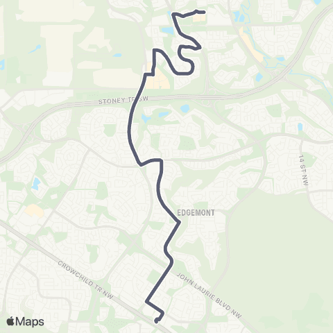 Calgary Transit Dalhousie Station / Sage Hill map