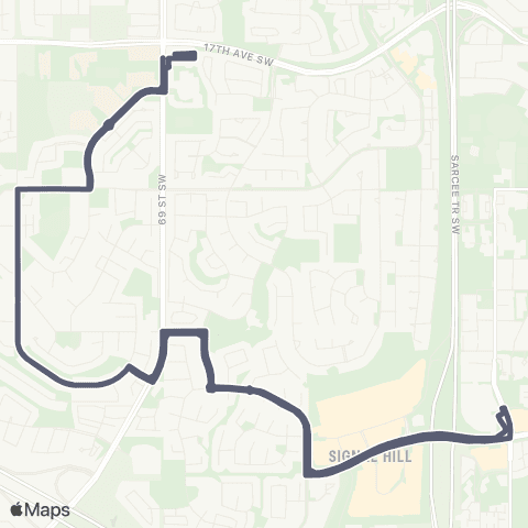 Calgary Transit Aspen Summit map