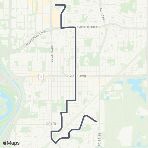 Calgary Transit Erin Woods / 44 St SE map