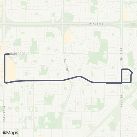 Calgary Transit Memorial Dr E map