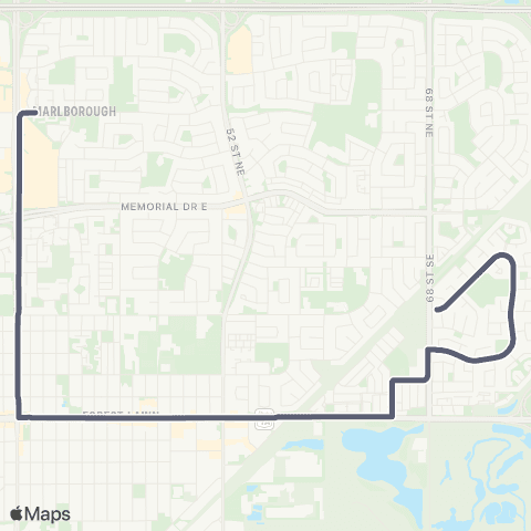 Calgary Transit Applewood / 17 Av SE map