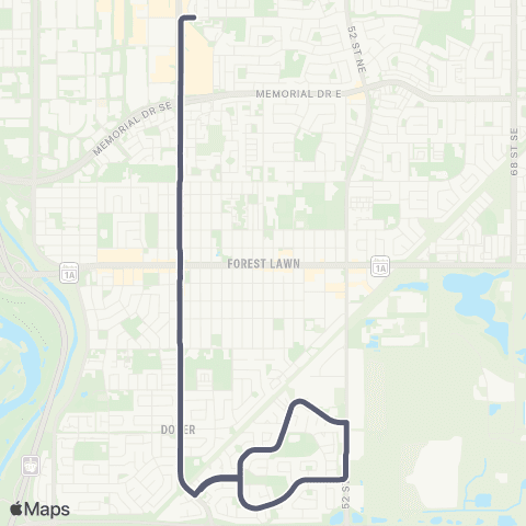 Calgary Transit Erin Woods / 36 St SE map