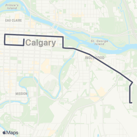 Calgary Transit Inglewood map