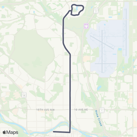 Calgary Transit Harvest Hills Express map