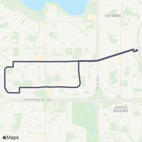 Calgary Transit Braeside map