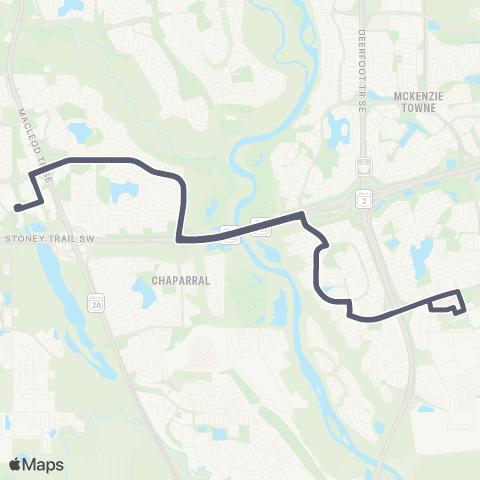 Calgary Transit Bridlewood / Cranston map