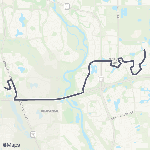 Calgary Transit Copperfield map