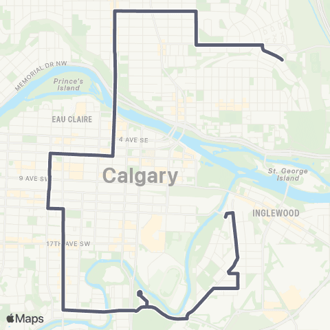 Calgary Transit Renfrew / Ramsay map