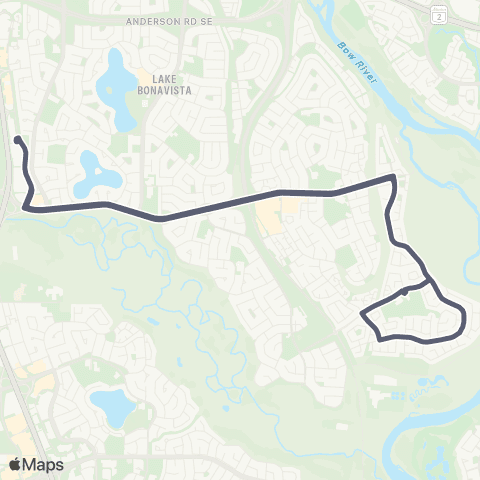 Calgary Transit Deer Run map
