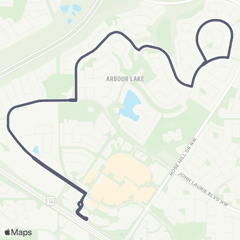 Calgary Transit Arbour Lake map