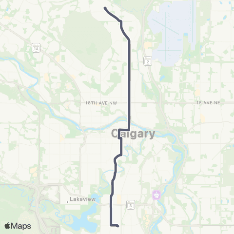 Calgary Transit Sandstone / Elbow Dr SW map