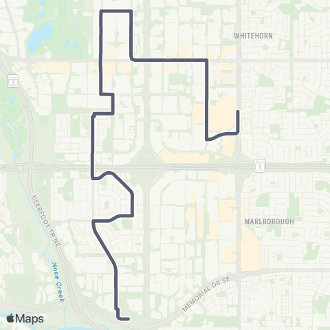 Calgary Transit Vista Heights / Rundle map