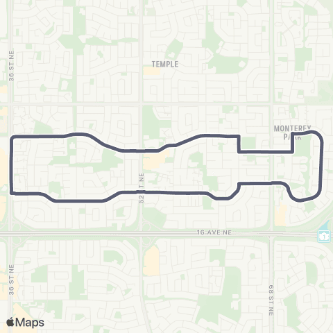 Calgary Transit Pineridge map