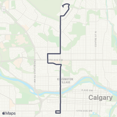 Calgary Transit 14 St W map