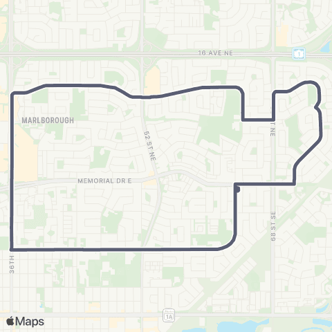 Calgary Transit Marlborough map