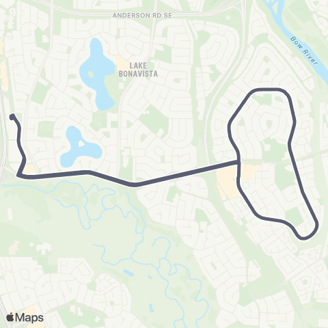 Calgary Transit Deer Ridge map