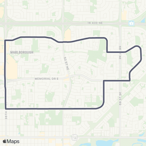 Calgary Transit Forest Heights map